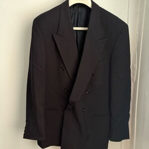Hugo Boss Elegant Black Al Capone Double-Breasted Blazer